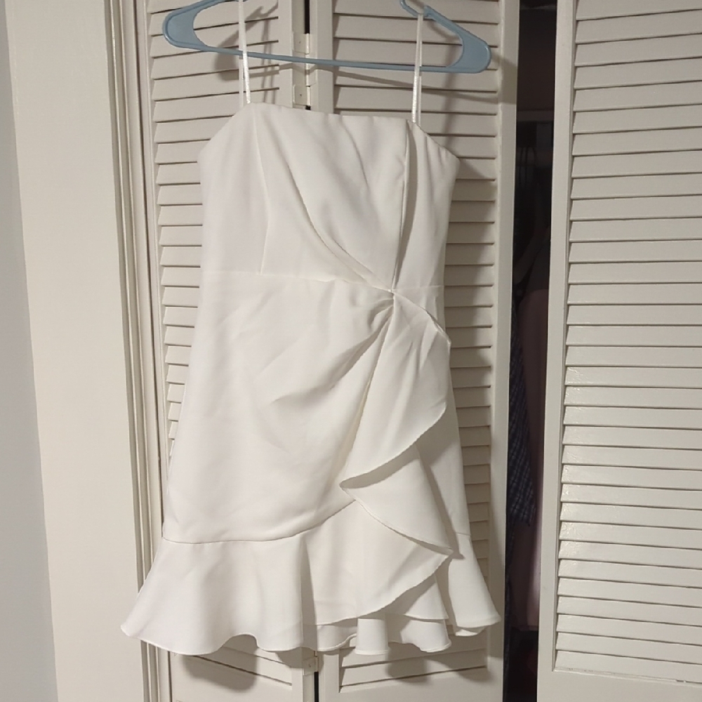 DO+BE White Ruffle Dress